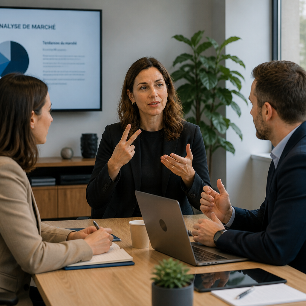 Réunion professionnelle avec interprétation LSF