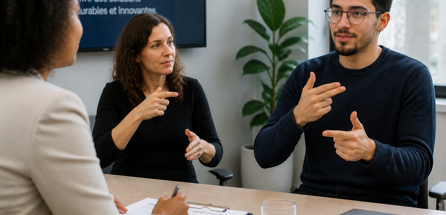 Réunion d’accompagnement professionnel en langue des signes
